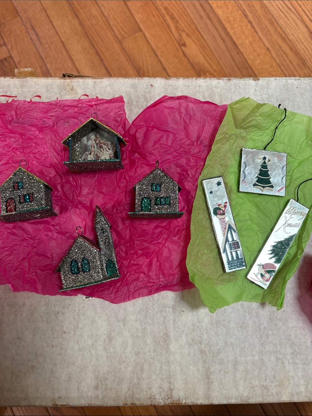 Vintage West Germany  and Vintage Panel Ornaments -